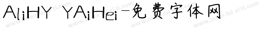 AliHY YAiHei字体转换